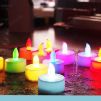 CR2032 Smokeless flame free simulation mini candle candlestick Wind lamp proposal Electronic candle CD50 W02