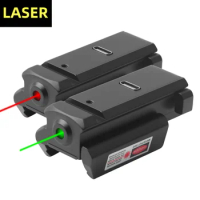 Tactical Laser Sight USB Rechargeable Green Red Laser Sight Small Laser Pointer Pistol Rifle Laser Hunting Airsoft Accessories