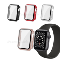 全包覆經典系列 Apple Watch Series SE/6 (40mm) 9H鋼化玻璃貼+錶殼 一體式保護殼
