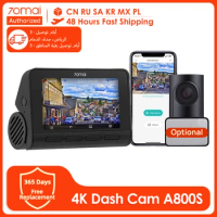 70mai 4K Dash Cam A800S 2023 New 3840X2160 Resolution 140°FOV 4K Car DVR Support Rear Cam Built-in GPS ADAS 24h Parking Monitor
