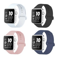 【kingkong】Apple Watch S8/7/6/5/4/3/SE 純色硅膠 運動型錶帶腕帶(iWatch替換錶帶)