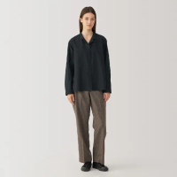【MUJI 無印良品】MUJI Labo女蠶絲混開領襯衫(共2色)