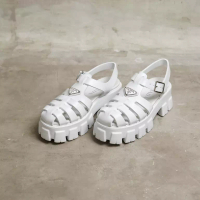 Prada Sepatu PRADA FOAM RUBBER WHITE SNEAKER 100% ORIGINAL