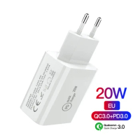 20W 18W PD Fast Charging Usb C Charger For iPhone 12 Pro Max 12 Mini 11 Xs Fast Charger For AirPods Max iPad Air 4 2021 IPAD Pro