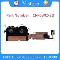Y Store Original New For Dell XPS13 9380 XPS 13-9380 Laptop CPU Graphics Cooling Heatsink Fan Assembly WCX2D 0WCX2D AT2Q0001DT0