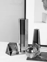 現代簡約玻璃裝飾擺件酒柜客廳家居桌面水晶球藝術攝影拍照工藝品