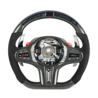 Led Light Car M Sport Steering Wheel For Bmw F15 X5 F16 X6 M2 M3 M4 F30 Carbon Fiber Steering Wheel Full leather available M140i