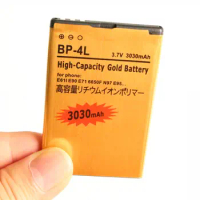 Ciszean 10pcs 3030mAh BP-4L Gold Replacement Battery For Nokia E61i E90 6650 E63 E71 E72 E73 N97 E95 6790 E52 E55 6760 N97i N810