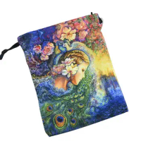 Printed Velvet Tarots Storage Bag Oracle Card Accessories Tarot Cards Drawstring Packag Jewelry bags