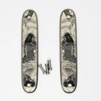 1 Pair Custom Made Koi Fish Titanium Alloy Scales for 93mm Victorinox Swiss Army Knife 2 Layer