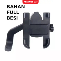 Flashee Holder HP Motor Besi di Spion Motor Phone Holder Duduk Hp Sepeda Motor Holder Handphone