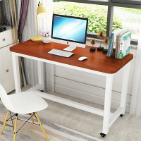 電腦桌帶輪可移動書桌簡約現代方桌鐵藝桌輕奢桌辦公桌課桌培訓桌