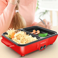 Bbq Electric Hot Pot Barbecue Divided Dish Small Multifunction Soup Hot Pot Instant Noodle Meat Korean Fondue Chinoise Cookware