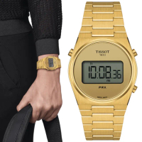 【TISSOT 天梭 官方授權】PRX系列 復古時尚 數位腕錶 / 35mm 禮物推薦 畢業禮物(T1372633302000)
