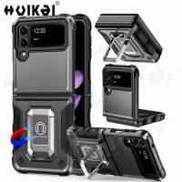 For Samsung Galaxy Z Flip 5 Samsung Z Flip 4 Case Military Grade Shockproof Heavy Duty Protective Armor Magnetic Kickstand Cover