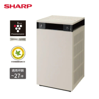 【SHARP夏普】Purefit 純淨美學空氣清淨機27坪 FP-S90T-W/H (奶油白/檀木黑)#奶油白-奶油白