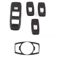 For Everest 2015+ Car Window Lift Switch &amp; Headlight Switch Button Cover Trim Frame Decorator