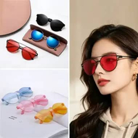 OEM SK-C93-95 Kacamata Fashion Wanita Kekinian / Kacamata Transparan Murah / Kaca mata Bulat Boboho 