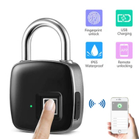 Aimitek Bluetooth Fingerprint Padlock Smart Lock Touch Keyless Biometric Security Waterproof for Door Case Gym TUYA APP