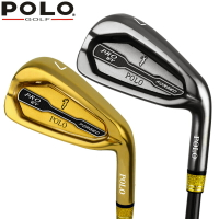 高爾夫球用品 golf裝備 球桿包 練習器 POLO GOLF高爾夫球桿  男士7號鐵 金色球桿  鍛造不銹鋼桿 頭 全館免運