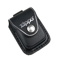 ZIPPO 金屬扣式~打火機皮套(黑色款)