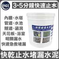 【十田修繕】TCI 水泥裂縫破洞漏水 快乾止水堵漏水泥 3KG 速乾型(水泥 漏水 牆壁 混凝土 批土 彈泥 防水)