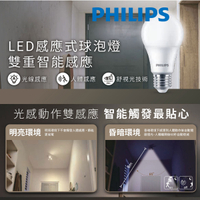 〖飛利浦 PHILIPS〗E27 8.8W LED 感應式燈泡 微波感應燈泡 演色性 CRI90 RA90 2700K(黃光) 〖永光燈飾〗雙重智能成應:光感應+人體紅外線