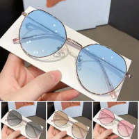 Anti Blue Light Photochromic Glasses Women's Reading Glasses Metal Frame Myopia Glasses Eyewear Fashion Accessories