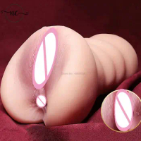 Male Masturbate Vagina Silicone Vaginal Sexy Toys for Play Sex Machine Man Masturbation Vibrator Orgasm Penis Pussy Adult Goods