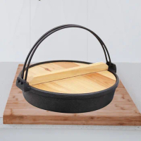 Non-sticky Pot Soup Griddle Pan Cooking Utensil Practical Stockpot Cast with Lid Chaffing Dishes Frying Iron Japanese Style Hot
