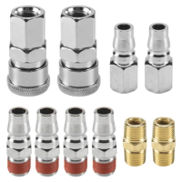 New 10Pcs 1/4 Inch BSP Air Line Hose Compressor Fitting Connector Coupler Quick Release Pneumatic Parts For Air Tools Hardware