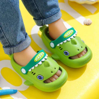 Summer Shark Slippers For Children Cold Slippers Indoor Non-Slip Soft Bottom Comfort Cute Baby Hole Shoes Boys Girls Home Slides