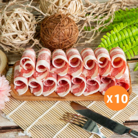 【小嚼士】安格斯牛五花肉片 1KG 買6送4/共10包(火鍋肉片 烤肉片 炒片 雪花牛 牛肉片 美國牛肉 冷凍牛肉)