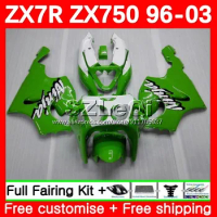 Body Kit For KAWASAKI NINJA ZX750 ZX 7R 7 R 750 ZX7R Glossy green 96 97 98 99 103No.16 ZX-750 ZX-7R 2000 2001 2002 2003 Fairing