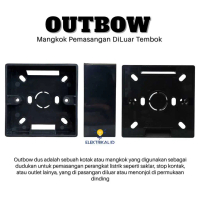 OUTBOW Dus Mangkok Saklar & Stop Kontak / Outbow Dus Premium HITAM Dan PUTIH