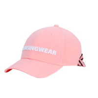 【Munsingwear】官方直營 企鵝牌 女款粉色刺繡可拆式蝴蝶結高爾夫球帽 MLRL0103