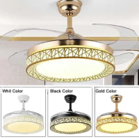 Ceiling Fan Lights Remote Control 36/42inch Dining Bedroom Living Fan Lamps Ceiling Fan Lightings Gold Luminaria Pendente Home