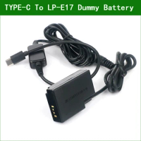DR-E18 USB Type-C LP-E17 Dummy Battery Power Adapter DC coupler For Canon EOS 200D 800D 850D 8000D 9000D RP