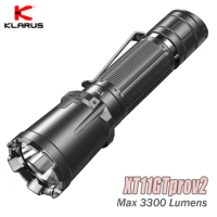 KLARUS XT11GT Pro v2.0 Tactical Flashlight Luminus SST-70-WCS-H50 LED 3300 lumens Beam distance 410M Torch With 3100mAh Battery