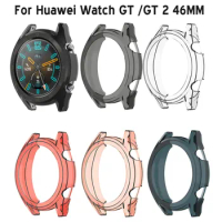 Clear Smart Watch Protective Case for Huawei Watch GT 2 46mm Watch Cover TPU Case Soft Bumper Shell for Huawei GT 46MM Active