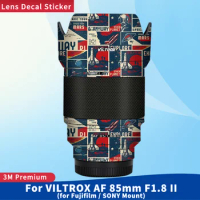 For VILTROX AF 85mm F1.8 II for Fujifilm / Sony FE Mount Camera Lens Skin Anti-Scratch Protective Film Body Protector Sticker