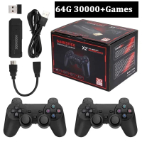[Brand-New]X2 Plus GD10 Game Stick 256G 4K HD Video Game Console Double Wireless 2.4G Controller R C
