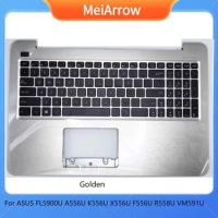 MIEARROW New/org For 15.6" ASUS FL5900UQ A556U K556U F556U X556U VM591U Palmrest US Keyboard upper cover,Golden