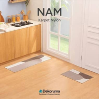 Dekoruma NAM Keset Nylon Set of 2 / Keset Karet 2 Set / Keset Rumah 2 Buah - Grey