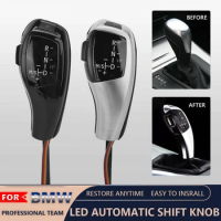 Car LED Gear Shift Knob Head Automatic Shifter Lever For BMW X1 E84 Z4 E89 1 3 7 Series E81 E82 E87 E88 E90 E91E92 E93 E38