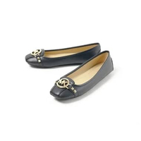 Sepatu MICHAEL KORS MK GHW BLACK FLAT SHOES 100% ORIGINAL 37