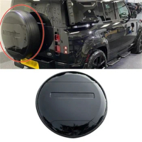 Santorini Black Rear Spare Tire Tyre Cover Fits For Land Rover Defender 90 110 130 2020-2024