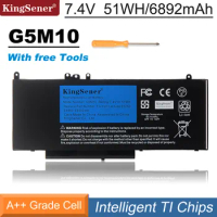 KingSener G5M10 7.4V 51WH Laptop Battery for DELL Latitude E5250 E5450 E5550 Sereis 8V5GX R9XM9 WYJC2 1KY05 Free tool