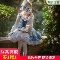 【臺灣公司優質服務】原神cos服 花時來信 神里綾華cosplay服裝女 全套c服游戲假發道具