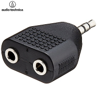 日本Audio-Technica鐵三角一3.5mm轉二3.5mm轉接器ATL425CS(從1個母3.5mm耳機端子轉成2個母3.5mm)